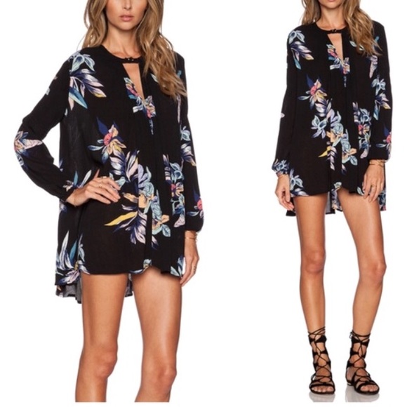 Free People | Electric Orchid Print Boho Swing Top - Picture 4 of 7
